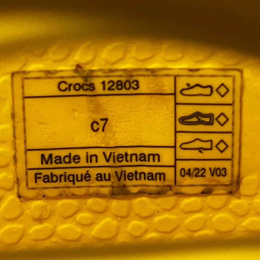 CROCS Toddler Handle It Rain Boots - size 7 - style 12803 Yellow